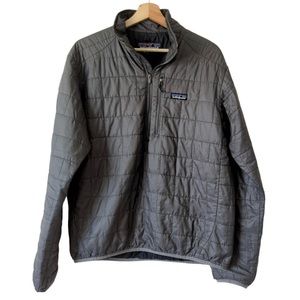 Patagonia Mens Nano Puff Pullover Jacket Gray Micro Puffer Primaloft Coat Medium
